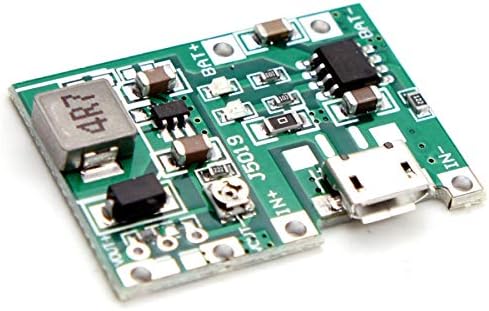 (5 опаковки) Модул, зарядно устройство JacobsParts Micro-USB TP4056 3,7 В 7 W UPS за постоянен ток, с Регулируема