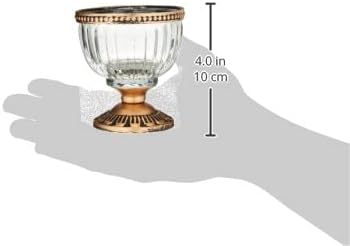 KAYI Japan 166009 Стилен Държач за Декоративни аксесоари за интериора под по-Стари времена, Стъклена Саксия Bijou, Чаша, Форма, е Прозрачен, Диаметър 3,1 x Височина 3.5 инча (8 x 9 см