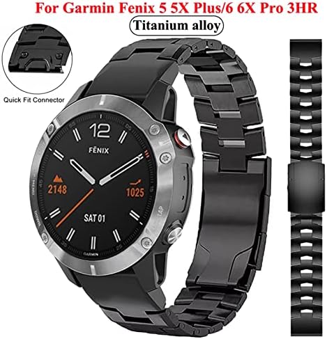 TTUCFA Каишка за часовник от титанова сплав QuickFit Въжета на китката за Garmin Fenix 7X7 6 5 5X Plus/6 6X Pro 3 3HR/Forerunner