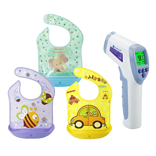 Комплект нагрудников за хранене Amplim Premium Baby Care (3 опаковки) за деца и Неинвазивен Безконтактен инфрачервен