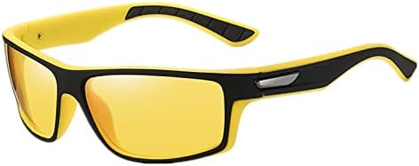 YOZOOT Поляризирани Очила за Нощно Виждане С Антирефлексно покритие UV400 Шофиране през Нощта Дъждовните Защитни Жълти Прозрачни
