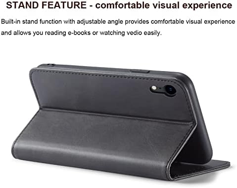 Калъф TOHULLE за iPhone XR, една Чанта-портфейл от искусственнойкожи Премиум-клас с Държач за карти, Подложки