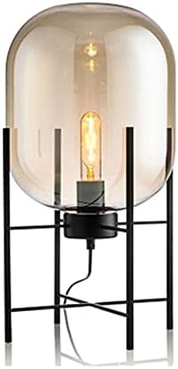 ACLBLK Стъклена Настолна Лампа в Постмодерния стил за Дневната, Лесен Промишлен Четириядрен Творчески Настолна Лампа E27, Трапезария,
