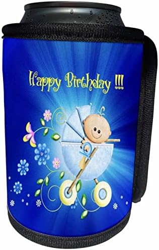 3dRose Milas Art - рожден Ден - Happy Birthday - Опаковки за бутилки-охладители в банката (cc-360404-1)