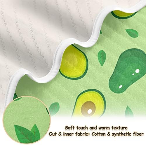 Пеленальное Одеяло, изработени от памук с Авокадо за Бебета, Като Юрган, Леко Меко Пеленальное Одеало за детско креватче, детски