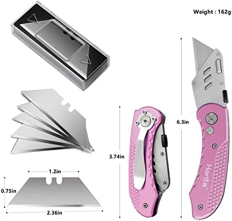 Сгъваем Универсален нож Лилав на цвят и Джобен нож с клип за колан, лесен за всекидневна употреба