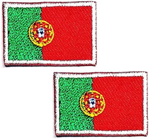 Салфетки Плюс 2 елемента. 0.6X1.1 ИНЧА. Мини Нашивка с Флага на Португалия, Флаг на Страната, Националните Ленти за