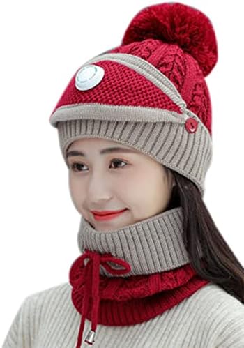 Комплект шапка-шал и маска за възрастни, зимни ветрозащитная капачка на руното лигавицата, плюшен топло интегрирана капачка,