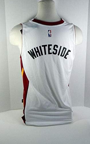 Мъжка риза Miami Heat Hassan Whiteside 21 Реплика Бели Тениски Swingman Среден размер - Тениски НБА с автограф