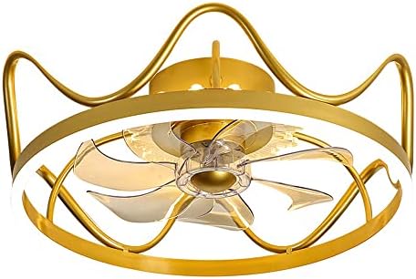 SDUYTEG Led Вентилатор на Тавана с осветление 46 W, Дистанционно Управление на 3-Цветна Подсветка на Вентилатора с
