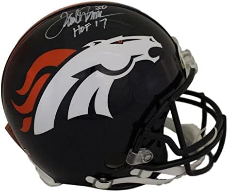 Каска Террелла Дейвис с автограф /с автограф Denver Broncos Руски HOF RAD 22134 - Каски NFL с автограф