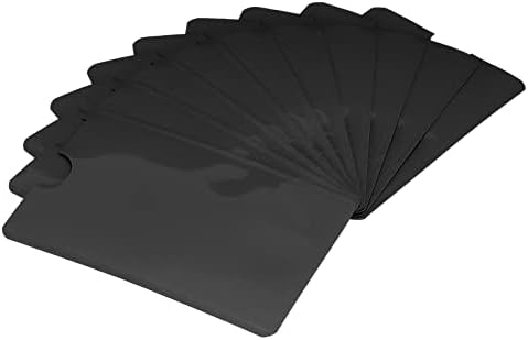 YOKIVE 30 бр. RFID-блокер ръкав, тънък защитен ръкав за кредитни карти, устойчив на надраскване, идеално за визитки, лични карти (черен, 3,62x2,44 инча)