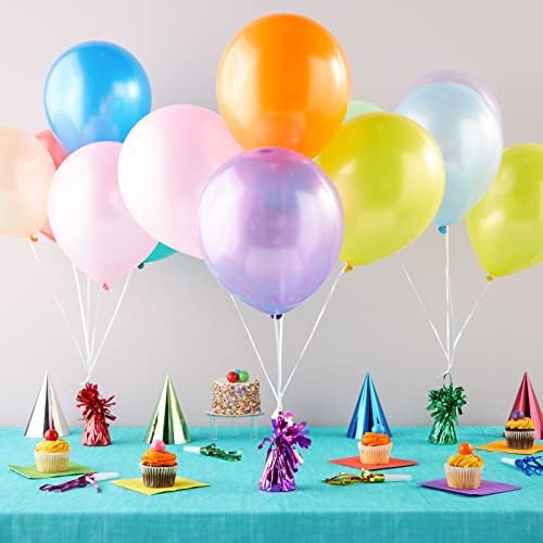 Опаковка от 12 балони с цветни фолио за украса на парти по случай рождения ден (2,5 x 3,5 инча, 6 цвята)