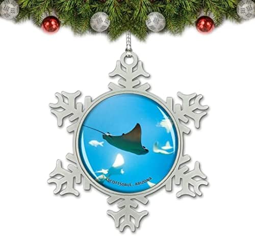 Умсуфа Скотсдейл, Аризона Аквариум рибки САЩ Коледно украшение, Висулка във формата на коледно дърво Декорация от Кристал Метален сувенир подарък