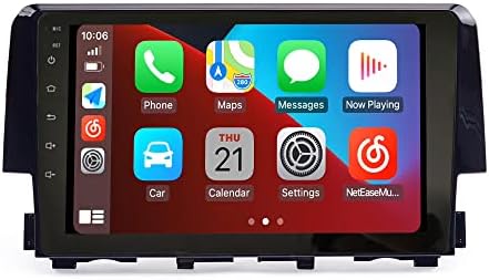 Андроид 10 Авторадио Автомобилната Навигация Стерео Мултимедиен плейър GPS радио 2.5 D Сензорен екран за Honda Civic -2019 Восьмиядерный 4 GB RAM И 64 GB ROM (CarPlay / Android Auto)