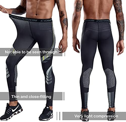 OEBLD Компресия Панталони Мъжки UV Блокер Чорапогащи За Джогинг 1 или 2 Опаковки Гамаши за Йога в Залата за Спортни