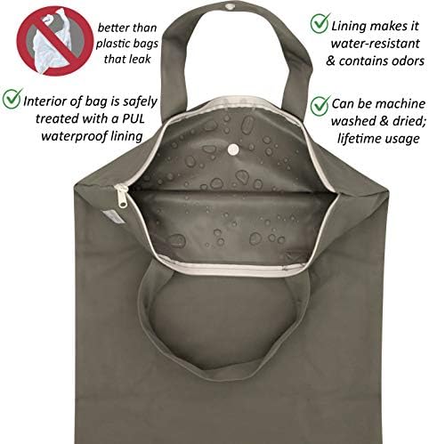 Влажна чанта за мама и бебе за бебе и трико, Устойчив на вода и Миризмата на Мокри и Сухи Чанти за Памперси,
