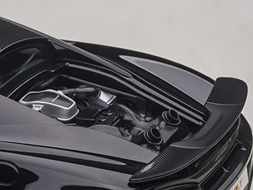 Модели автоискусства Макларън 600LT Onyx Black and Carbon 1/18 Модел на Колата от Autoart 76081