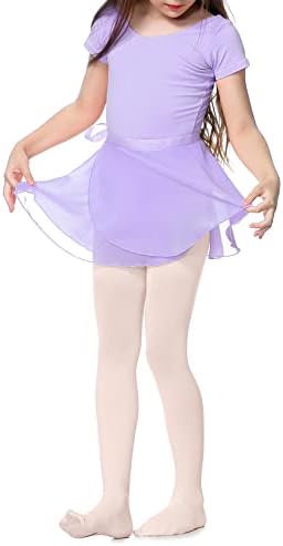 Century Star/Бански костюм за деца, Балетное Трика за момичета, Танцови, Комплект Балетен рокли с Къс Ръкав, Комбинирана