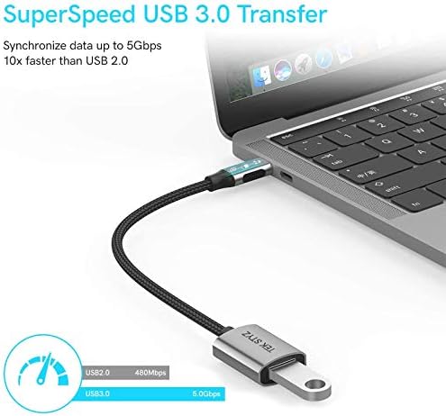 Адаптер Tek Styz USB-C USB 3.0 е подходящ за Motorola razr (2020 г.) OTG Type-C/PD мъжки USB 3.0 женски конвертор.