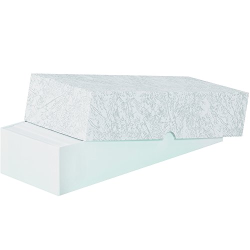 Кутии за канцеларски материали Aviditi, състоящ се от две части, 10 x 3 1/2 x 2, Със сиво покритие от изкуствена кожа, Опаковка по 100 броя, за канцеларски материали и визитки