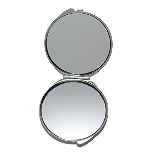 Компактно огледало Кръгло Компактно двустранно огледало, Котешки огледало за мъже/Жени, Увеличително 1 X 2X
