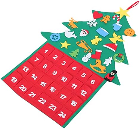 HANABASS 1 Комплект Коледни Макетных Бижута, Календар за помещения, Дърво: Празници на Дърво, Окачени Дни, Занаяти, Чар, Домашен