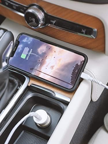 Galvanox Сверхбыстрое зарядно за кола за iPhone с кабел Lightning-USB Type-C (Пфи, сертифицирани от Apple) захранващ Адаптер