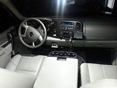 Комплект led осветление на купето D15 Осветление за Chevy Silverado GMC Sierra 1999-2014 6000 K Бяла Куполна Козирка с карта, Лампа за Товарни Регистрационен номер (14 бр.)