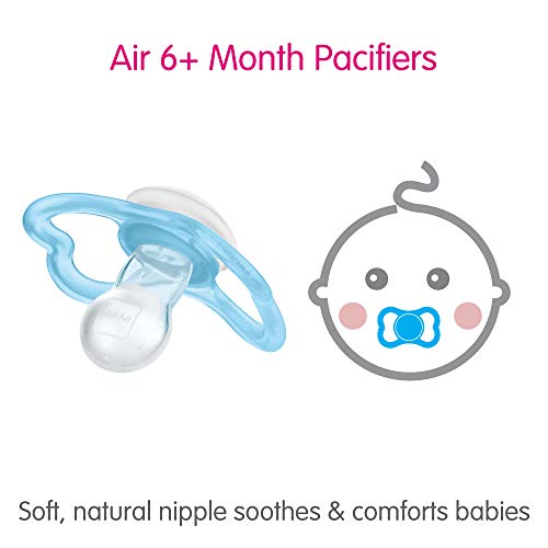 Залъгалка MAM Air (2 опаковки), Залъгалка MAM Sensitive Skin 6 + месеца, най-Добрата залъгалка за децата на кърменето, Биберони