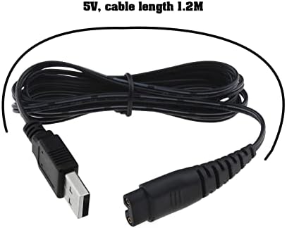 2 бр. Подмяна на кабела на зарядното устройство за бръснене, Съвместим с Hatteker RFC-588 RFC-598 RFC-690 RFC-692