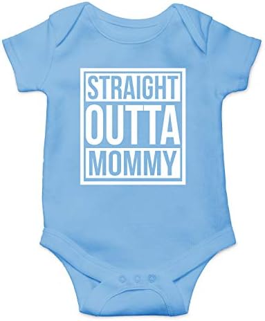 Straight Outta Mommy - Забавно Сладко Шега, Нестандартен Подарък За Новородено, Пълноценно Детско Боди