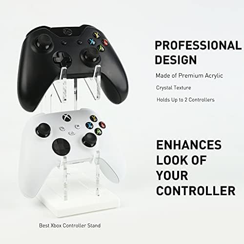 Универсален Двоен Държач контролер OAPRIRE за XBOX ONE PS4 PS5 SWITCH, Поставка за контролер, Игри и Аксесоари, Изграждане на своите игри на крепостта (Кристално Бял)