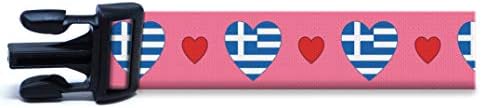 Нашийник за кучета I Love Greece | чудесно за гръцките празници, Специални събития, Фестивали, Паради и за всеки ден