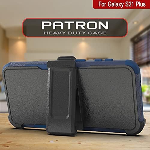 Чанта-кобур Punkcase Galaxy S21 + Plus с клипс за колан [серия Patron] 4-1, Здрав Защитен Многослоен калъф за телефон