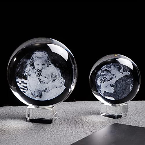 Обичай 2D Фотокристалл с Лазерно Гравирани xingfa, Персонализирано Изображение Crystal Фотобара, Индивидуален Топка За Декорация на дома във формата на Глобус (с Кристал ?
