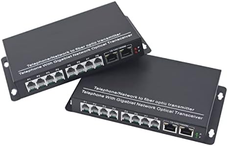 4-канален телефон и 2 10/100/1000 м Ethernet Чрез оптичен разклонител, конвертори стационарни телефони RJ11 POTS в оптични