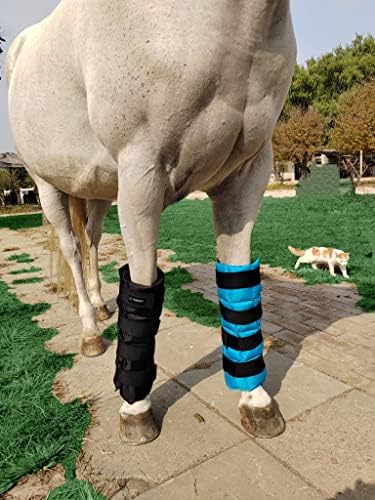 Ankaier Horse Ice Boot - Охлаждащ Ледена обувки за краката / Обвиване на тялото, за да се грижа за конете - на Коляното на коня, Краката, скакательные ставите и копита - Среден ра