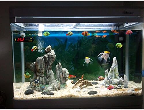 TINKSKY Пластмасови Изкуствени Рибки Украса за Аквариум 10 бр. (Случаен цветова схема)