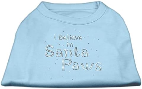 Mirage Pet Products 10-Инчов тениска с принтом Аз вярвам в лапите на Дядо Коледа за домашни любимци, Малка, Изумрудено-зелен