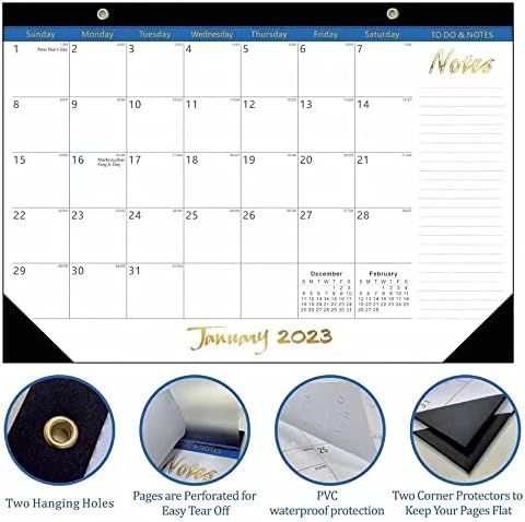 Настолен календар 2023, Януари 2023 - юни 2024, Безплатен стикер + каишка, Настолен календар със списък на нещата, Календар