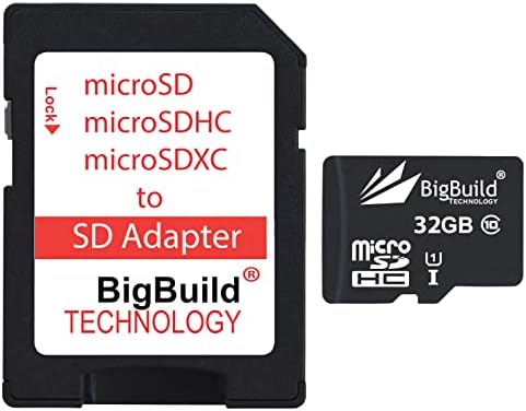 Технология BigBuild 32 GB ултра-бързо карта microSDHC памет 80 Mb/vs/с за мобилни телефони Motorola One, One Ace/Action