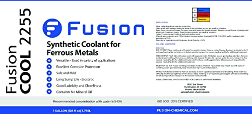 Охлаждаща течност под формата на мъгла за рязане на метал | Fusion Cool 2255 | Висококачествена Синтетична течност