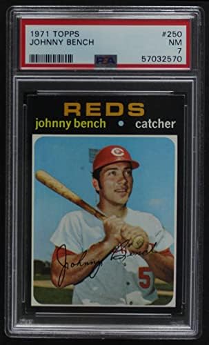 1971 Topps 250 Джони Пейка Синсинати Редс (Бейзболна картичка) PSA PSA 7,00 Червени