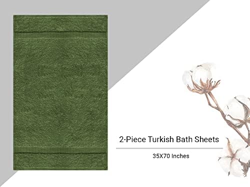 Кърпа Bazaar от турски памук Премиум-клас, Сверхмягкие и Абсорбиращи кърпи (кърпи за баня от 2 части, цвят Зелен