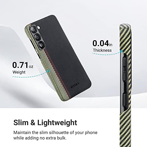 Калъф PITAKA за Samsung Galaxy S23, 6,1 инча, съвместима с MagSafe, тънък и лек калъф Samsung Galaxy S23, изработен от 600D арамидни