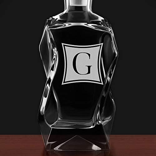 Набор от графинов за уиски Maverton с 2 чаши за жени - Индивидуално диспенсер за алкохол за нея - Гарафа за уиски, подарък за рожден Ден - Елегантен комплект за мама - Писмо