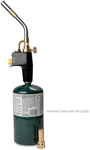 Комплект горелки Biltek Propane & Air/MAPP с 3 дюзи - Ключ за запалване с Регулируема въртяща се на пламъка на 360 градуса