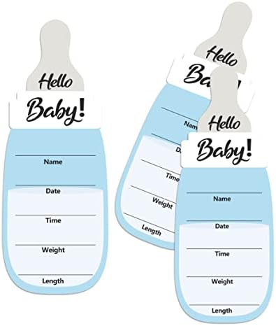 Знак за новородени Здравей, Мила, Форми за бебешки бутилки, Дървена Табела с Обявяването на акта за Раждане на Новороденото,