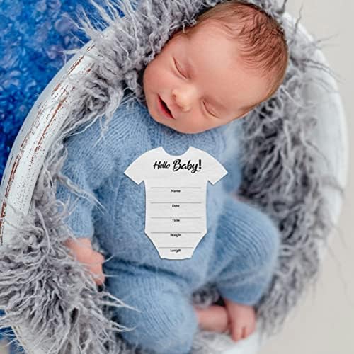 Знак за бебета Hello Baby, Форми на детски дрехи, Дървена Табела с Обявяването на акта за Раждане на Новороденото,